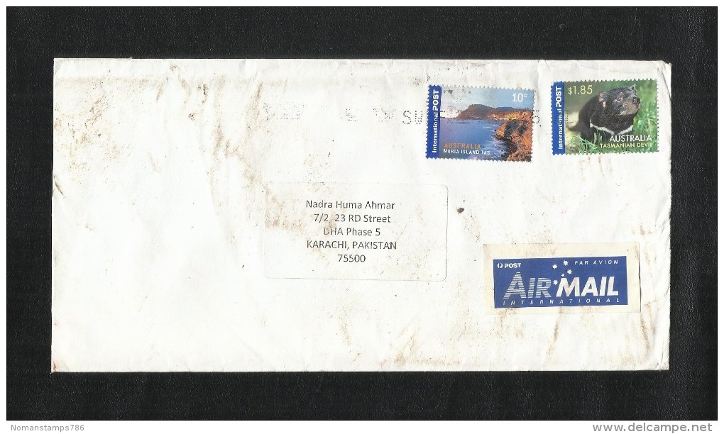 Australia Air Mail Postal Used Cover Australia To Pakistan Animal - Autres & Non Classés