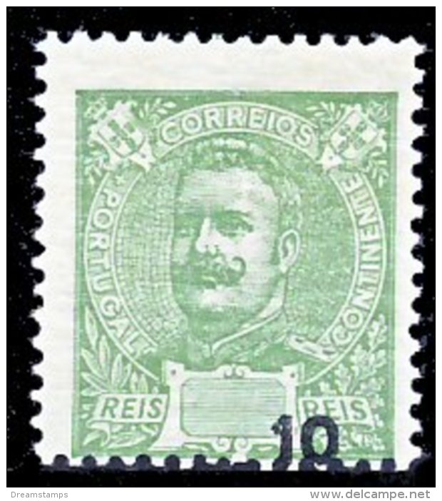 !										■■■■■ds■■ Portugal 1895 AF#128* D.Carlos Mouchon 10 Réis ERROR (x7289) - Ungebraucht