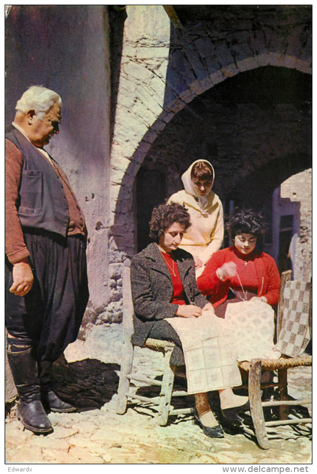 Lace Makers, Lefkara, Cyprus Postcard Unposted - Cipro