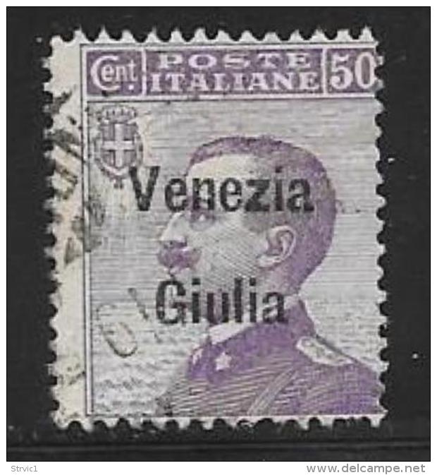 Italy,Occupation Austria, Venezia Giulia, Scott # N28 Used Italy Stamp Overprinted, 1918, One Short Perf - Venezia Giulia