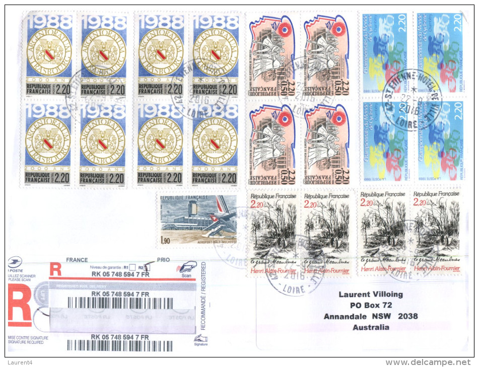 (501) Registered Cover Posted From France To Australia - Covers & Documents