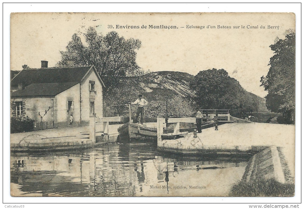 MONTLUÇON (Allier, 03) Environs - Éclusage D'un Bateau Sur Le Canal Du Berry - Animée - Montlucon