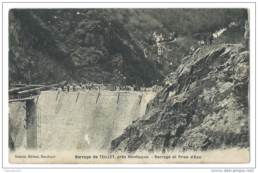 MONTLUÇON (Allier, 03) Environs  Construction Barrage De Teillet - Barrage Et Prise D'eau - Animée - Montlucon