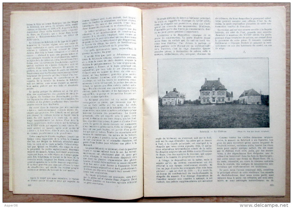 Magazine Avec Articles "Château De Schriek (Putte), Trois-Ponts, Tégeonville" 1933 - Verzamelingen