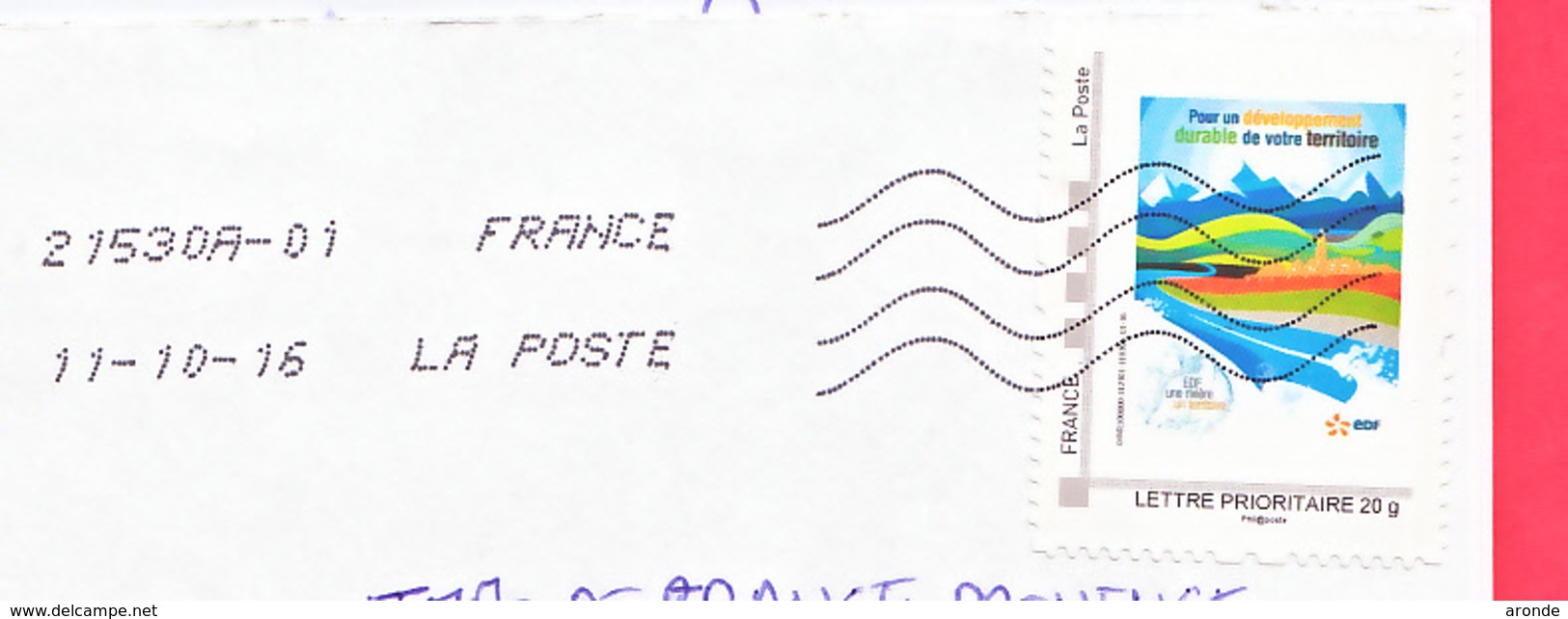 France - 2016 -  Montimbramoi - Enveloppe C6   11/10/16 EDF NOUVEAU ROC  21530A-01 - Vitrolles Marseille Provence - Cartas & Documentos