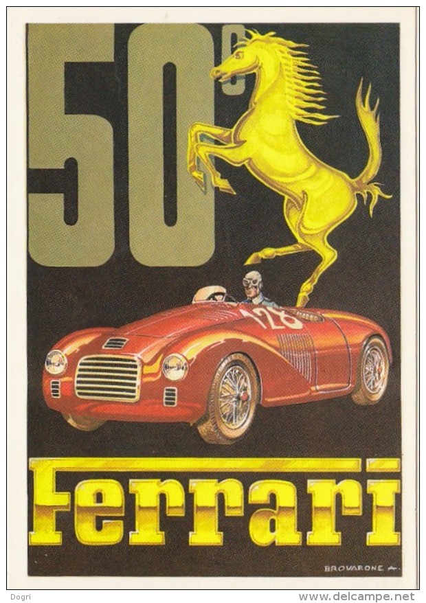 1947-197 - 50° Anniversario Della Prima Ferrari - Dis. Aldo Brovarone - Otros & Sin Clasificación