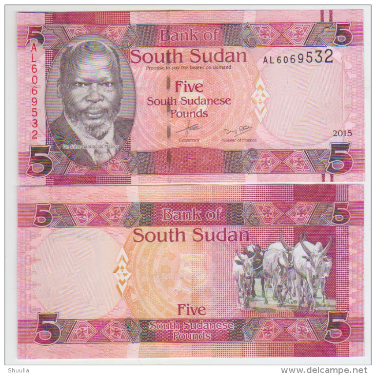 South Sudan 5 Pound 2015 Pick NEW UNC - Sudan