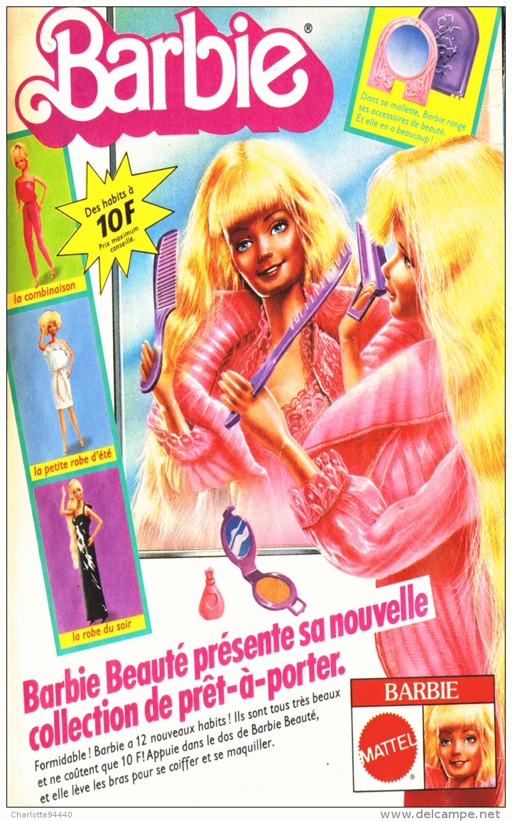 PUB  POUPEE " BARBIE " De MATTEL 1982 (2) - Barbie