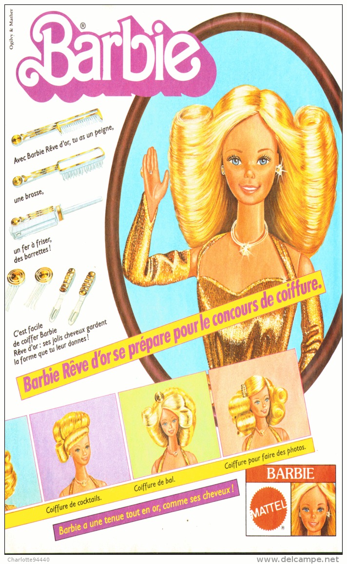 PUB  POUPEE " BARBIE " De MATTEL 1982 (4) - Barbie