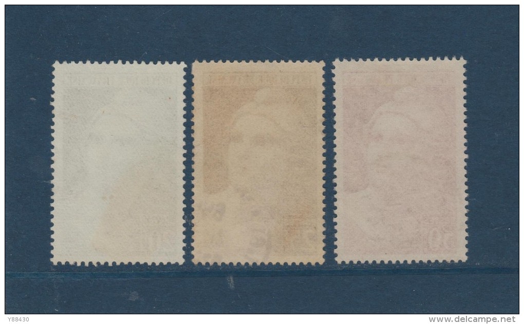 730-731-732 De 1945-47  - Oblitéré - .3 Valeurs - Marianne De Gandon - Gds Formats  - 2 Scannes, Face Et Dos - Gebraucht