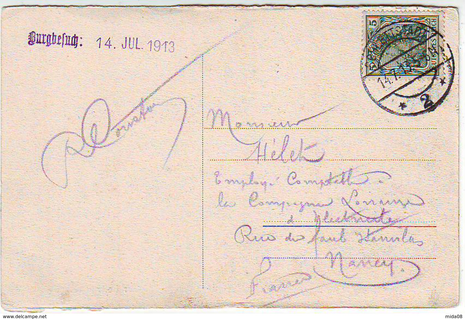 HOHKÖNIGSBURG . DER HOHE GARTEN . BURGBEFUCH 14 JUL. 1913 - Autres & Non Classés