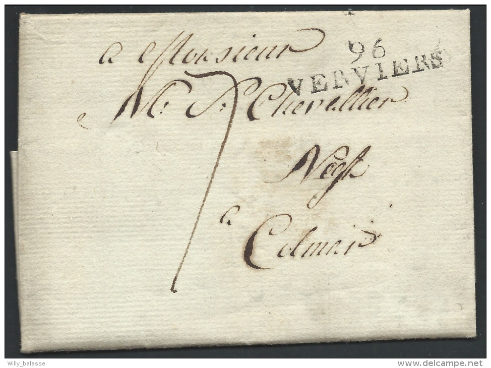 L De Dison 1805 Marque 96/VERVIERS + "7" Pour Colmar - 1794-1814 (Période Française)