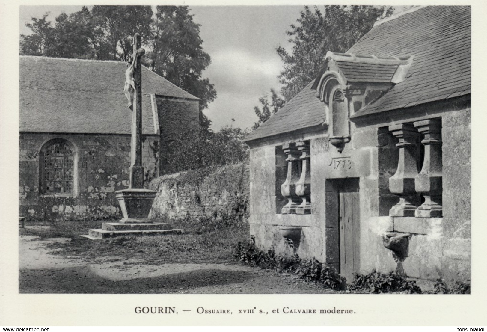 1930 - Héliogravure - Gourin (Morbihan) - L'ossuaire - FRANCO DE PORT - Zonder Classificatie