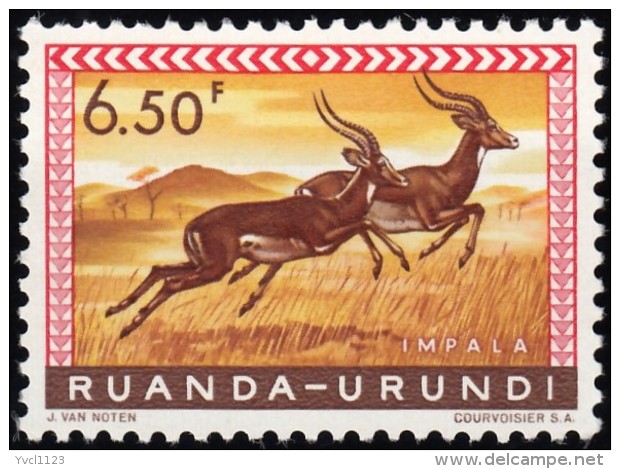 RUANDA-URUNDI - Scott #146 Aepyceros Melampus / Mint NH Stamp - Unused Stamps