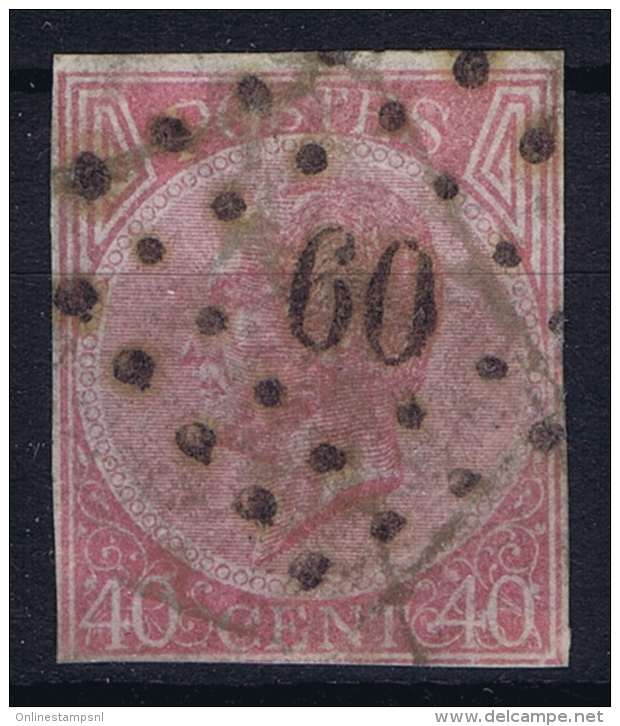 Belgium:  OBP Nr 20 Imperforated Used Without Surcharge Specimen, Cat Value OBP 660 Euro - 1865-1866 Profil Gauche