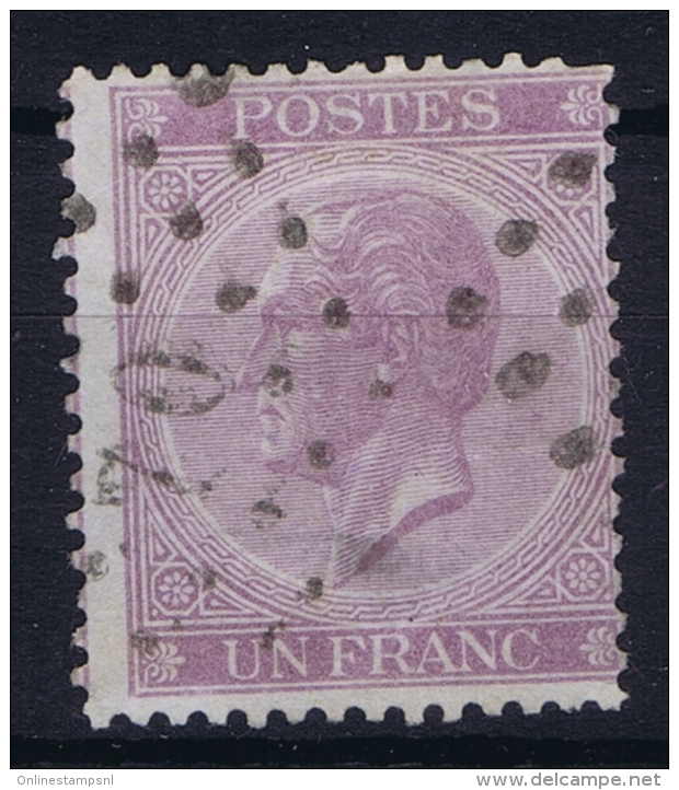 Belgium:  OBP Nr 21 Used  1865 - 1865-1866 Profilo Sinistro