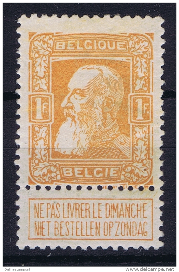 Belgium:  OBP Nr 79 A Orange Red  MH/* Falz/ Charniere  1905 - 1905 Grosse Barbe