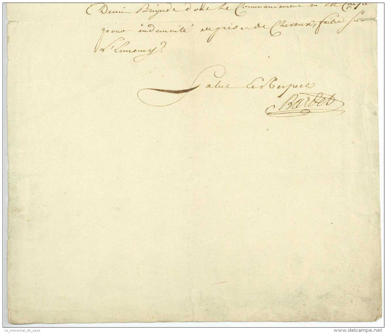 BARDET, Martial, Baron De Maison Rouge (Peyrillac 1764-1837). Général En 1807, Baron De L&rsquo;Empire 1811. CHERBOURG 1 - Historical Documents