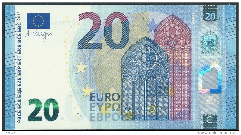 &euro; 20 ITALIA SD S011 G3  DRAGHI  UNC - 20 Euro