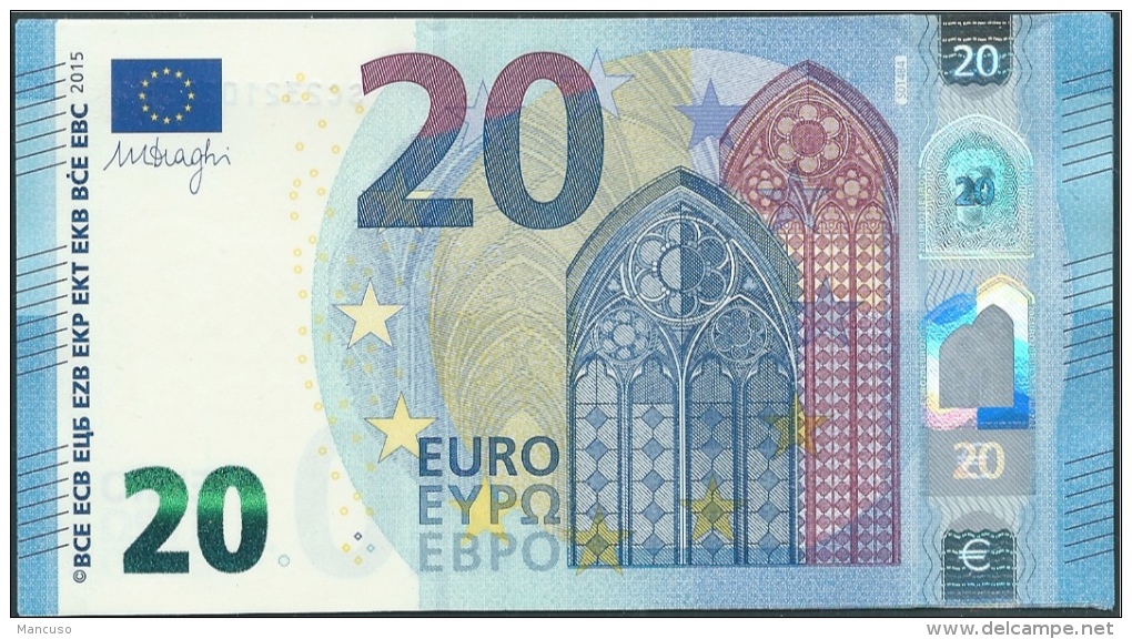 &euro; 20  ITALIA  SC S014  DRAGHI  UNC - 20 Euro