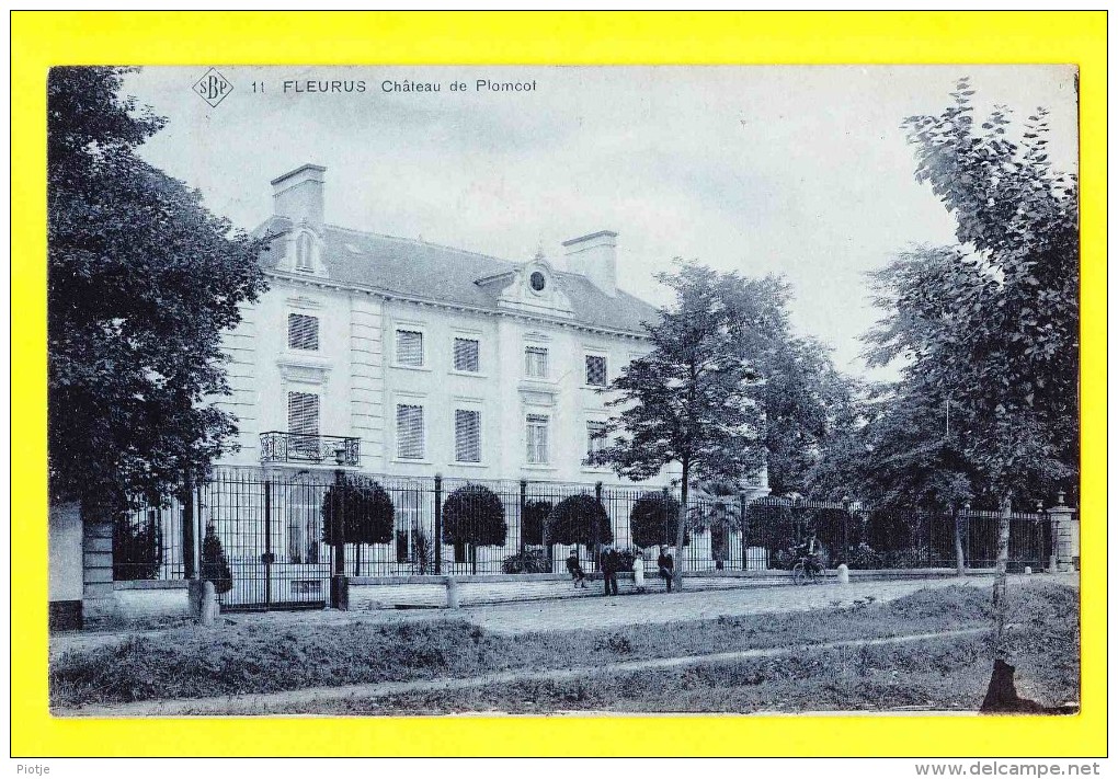 * Fleurus (Hainaut - La Wallonie) * (SBP, Nr 11) Chateau De Plomcot, Kasteel, Castle, Rare, Old, CPA, Animée, TOP - Fleurus