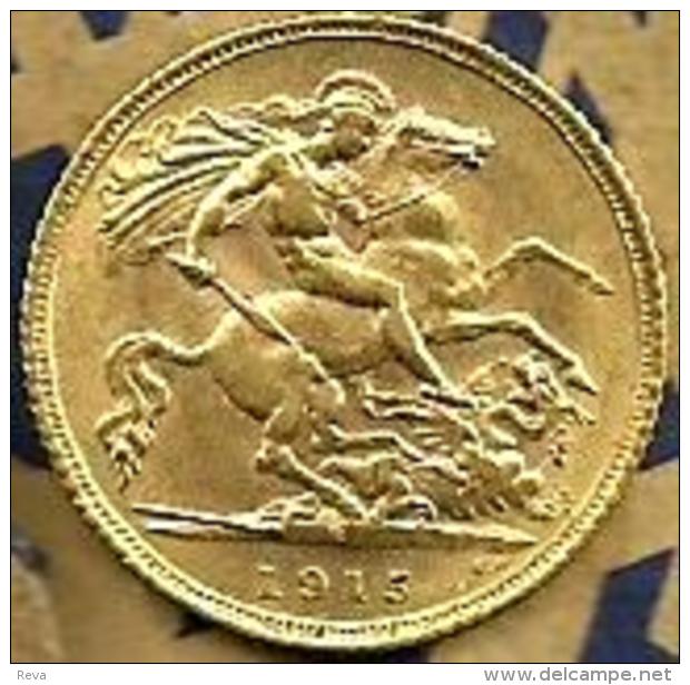 AUSTRALIA 1/2 SOVEREIGN ST GEORGE DRAGON FRONT KGV HEAD BACK 1916 S  AU GOLD VF+ READ DESCRIPTION CAREFULLY!!! - Autres & Non Classés