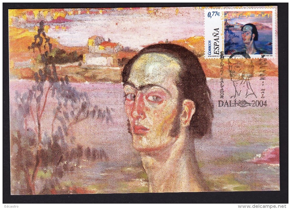 SPAIN ESPAGNE 2004 MAXIMUM CARD 100 YEARS OF BIRTH PAINTER SALVADOR DALÍ PAINTING ART - Otros & Sin Clasificación