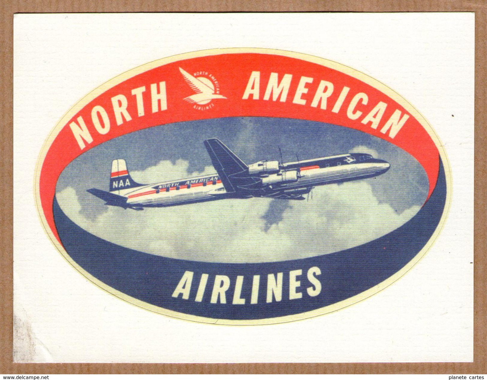 Autocollant : North American Airlines (compagnie Aérienne, Aviation, Avion) NAA - Aufkleber