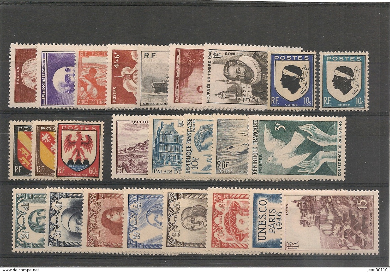 France 1946 N°Y/T: 748/771** Côte: 26,30 &euro; - Unused Stamps