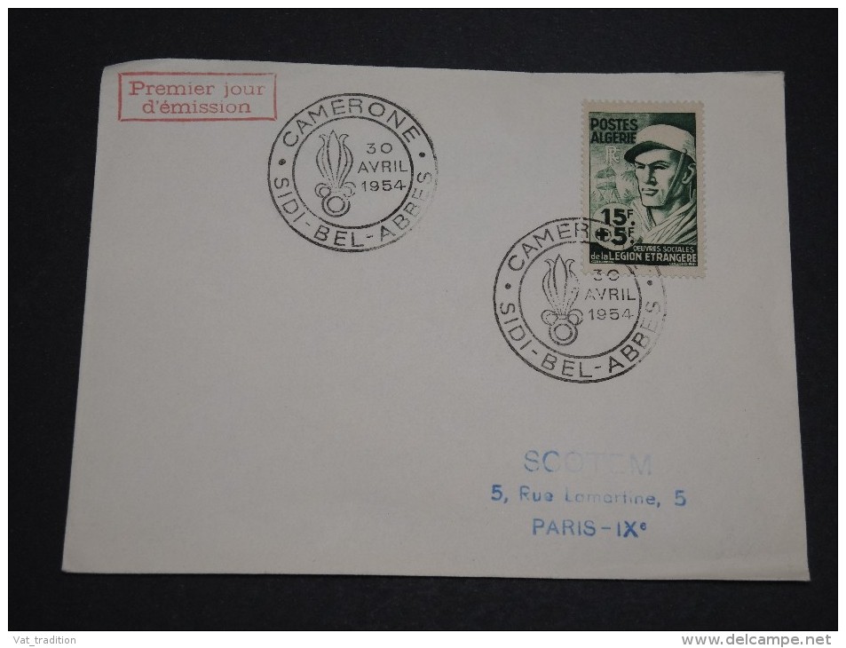 FRANCE / ALGÉRIE - Cachet Et Timbre De La Légion étrangère De Sidi Bel Abbes En 1954 - A Voir - L 4416 - Lettres & Documents