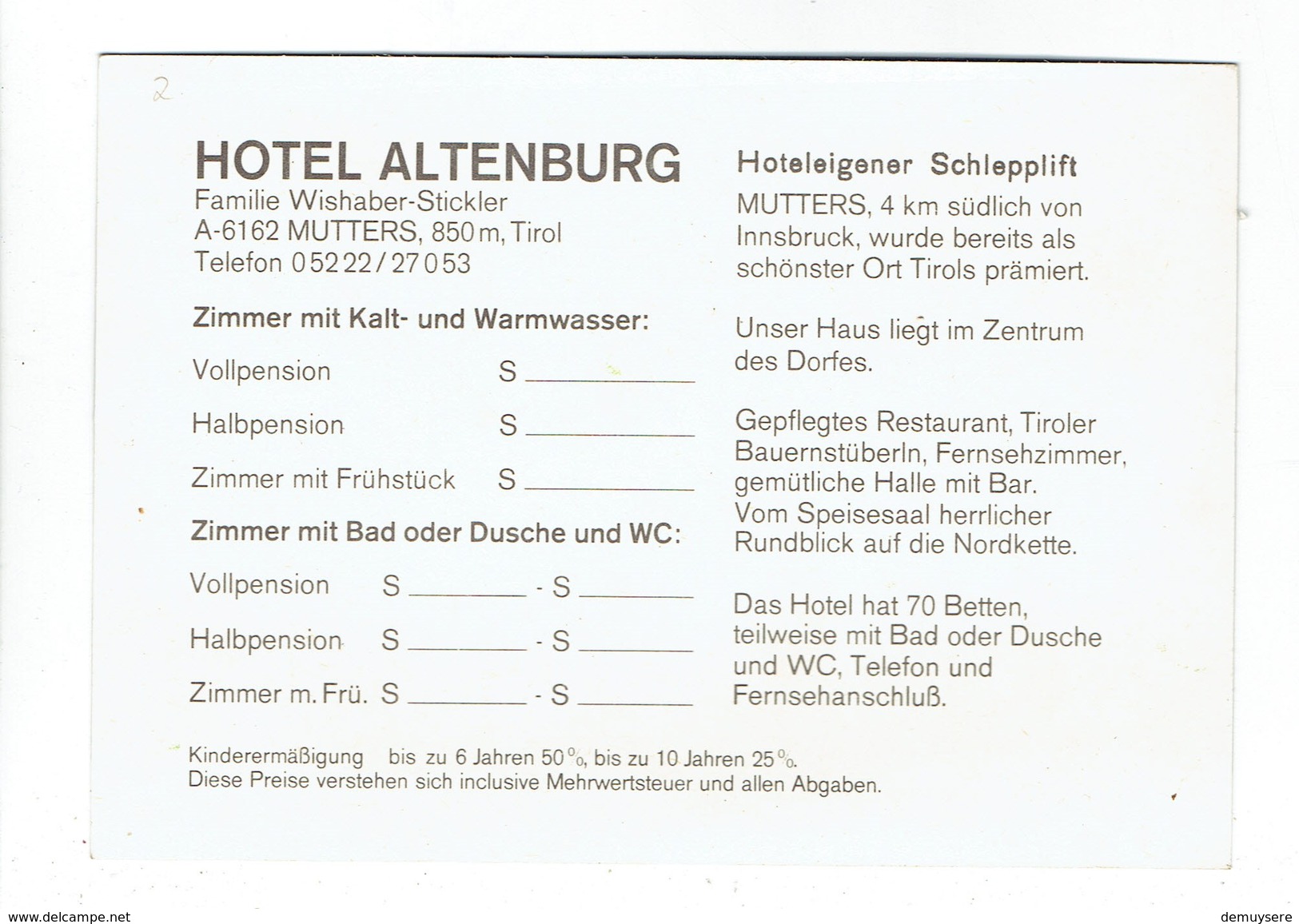 37233 ( 2 Scans ) - Hotel Altenburg Mutters - Mutters