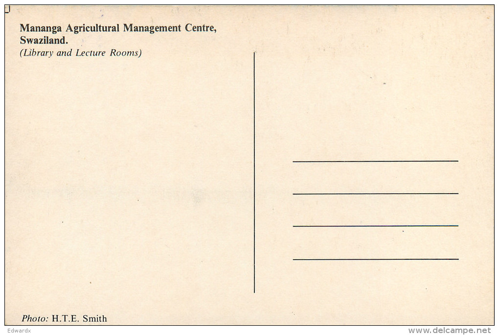 #2, Mananga Agricultural Management Centre, Swaziland Postcard Unposted - Swaziland