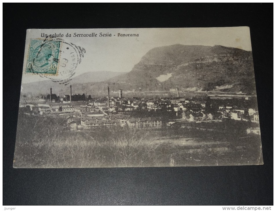 CPA - ITALIE - UN SALUTO DA SERRAVALLE SESIA - PANORAMA  - 1912 - Other & Unclassified