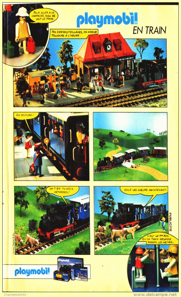 PUB  PLAYMOBIL " PLAYMOBIL En  TRAIN  "1984 (14) - Playmobil