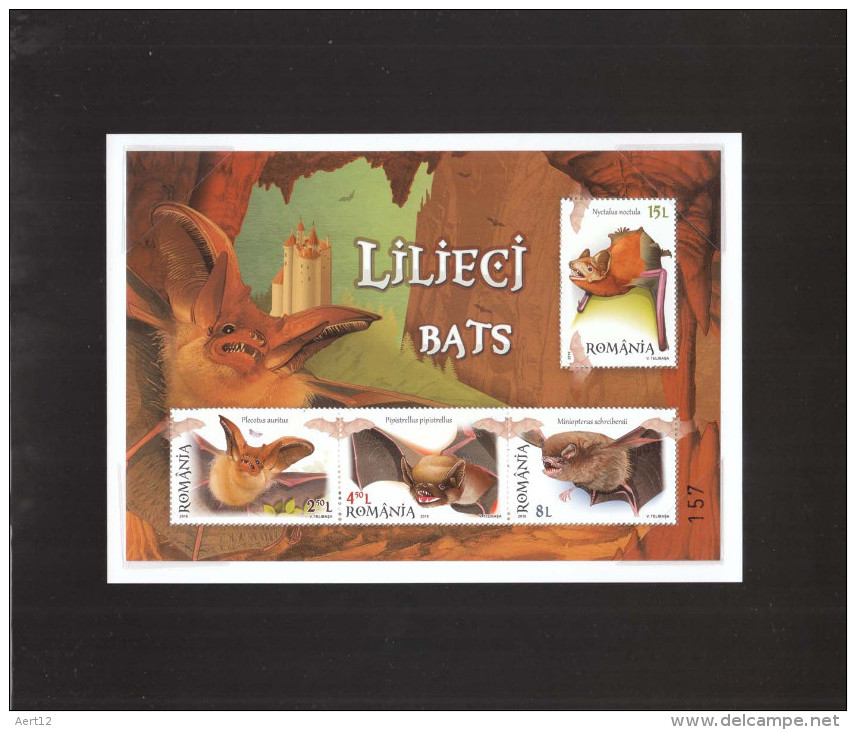 ROMANIA, 2016, BATS, Special Stamp In Philatelic Album + FDC, MNH (**), LPMP 2119a - Neufs