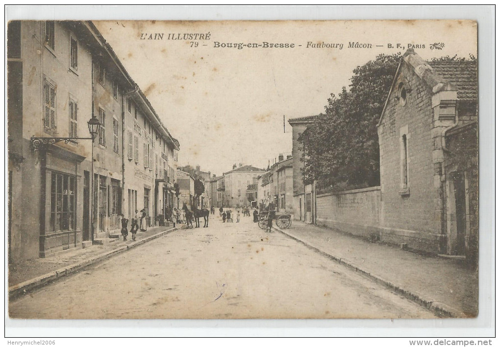 Ain - 01 - Bourg En Bresse Faubourg Macon 1923 - Other & Unclassified