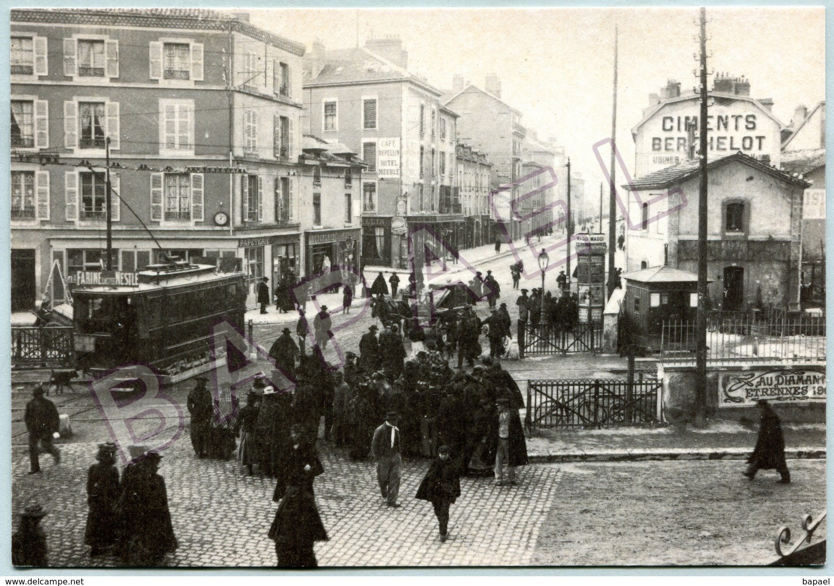 REPRO - Grenoble (38) - La Barrière Cours Berriat (Photo Tomitch) (Carte Pub Imprimerie Dardelet) (Recto-Verso) - Grenoble