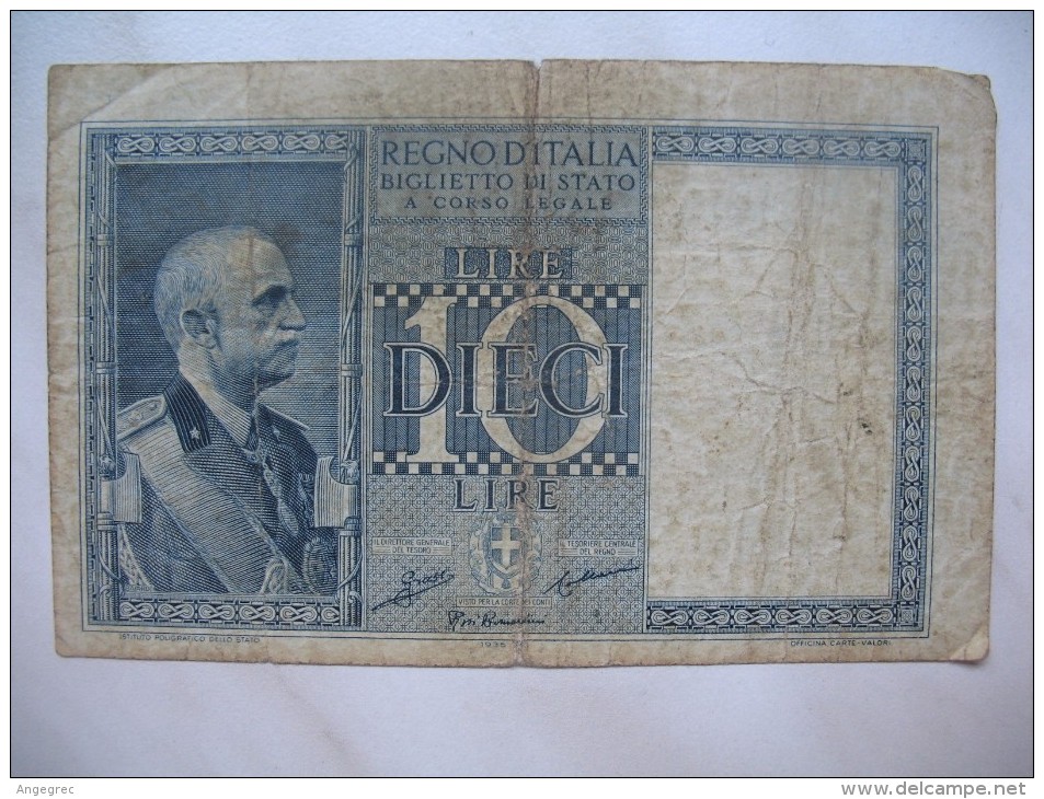 Regno D´Italia Biglietto Di Stato 10 Lire  0143-542409 - Altri & Non Classificati