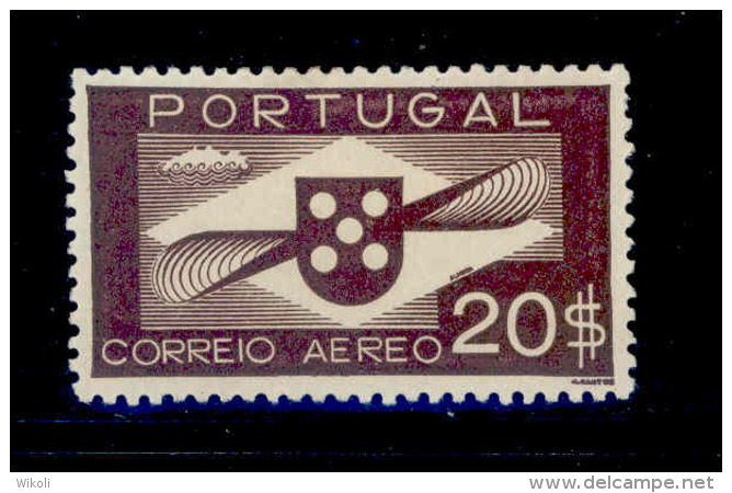 ! ! Portugal - 1936 Air Mail 20$00 - Af. CA 09 - MH - Ungebraucht