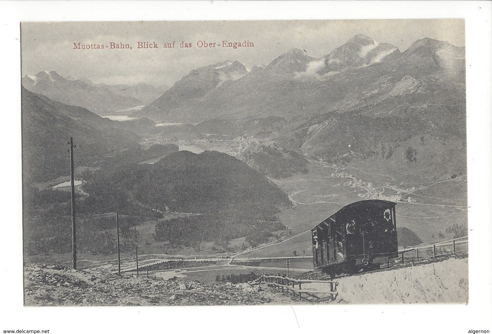 15693 - Muottas Bahn Blick Auf Das Ober Engadin Train - Autres & Non Classés