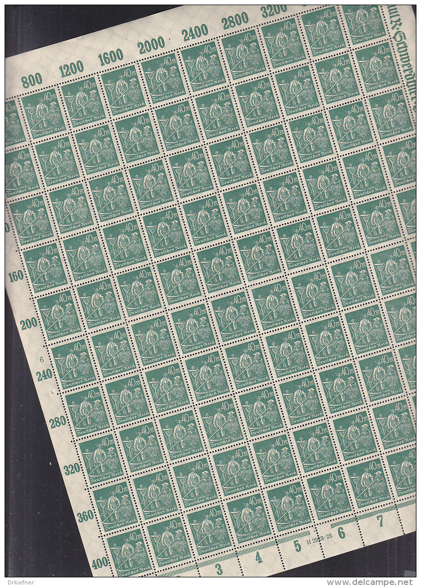 INFLA DR 244 A, Vollständiger Bogen (100 Marken), Postfrisch **, Plattennummer 6 - Sonstige & Ohne Zuordnung
