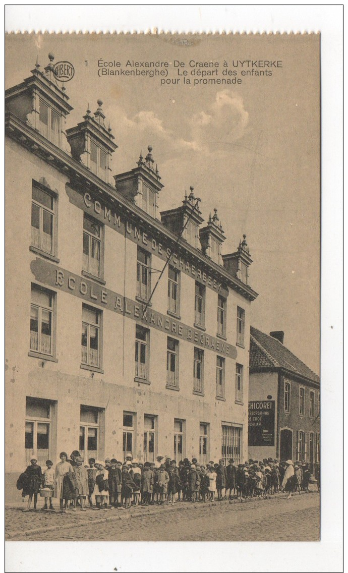 Ecole Alexandre De Craene  A Uytkerke Blankenberghe  Le Depart Des Enfants Pour La Promenade - Blankenberge