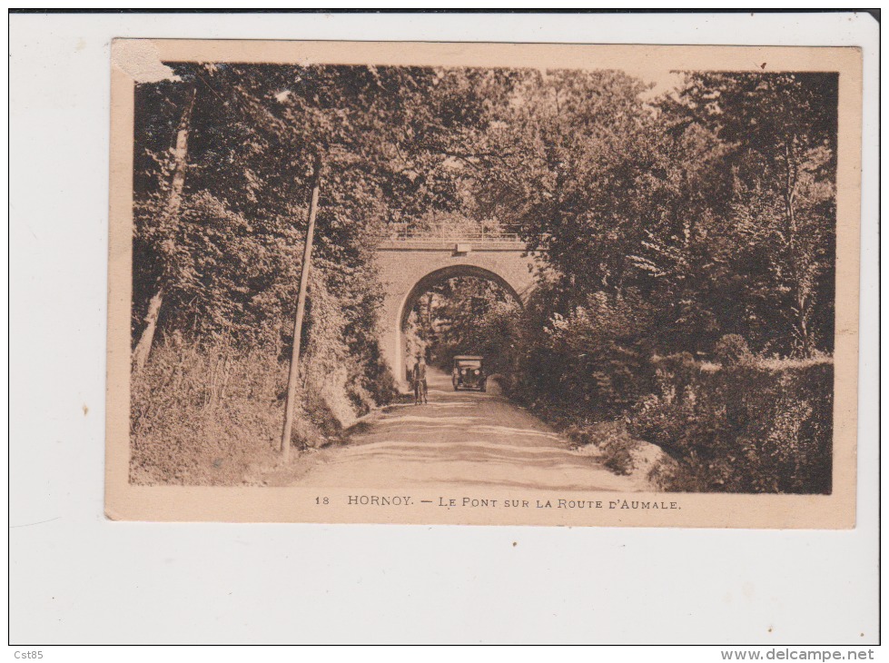 Carte Postale  - HORNOY - Le Pont Sur La Route D'Aumale - Hornoy Le Bourg