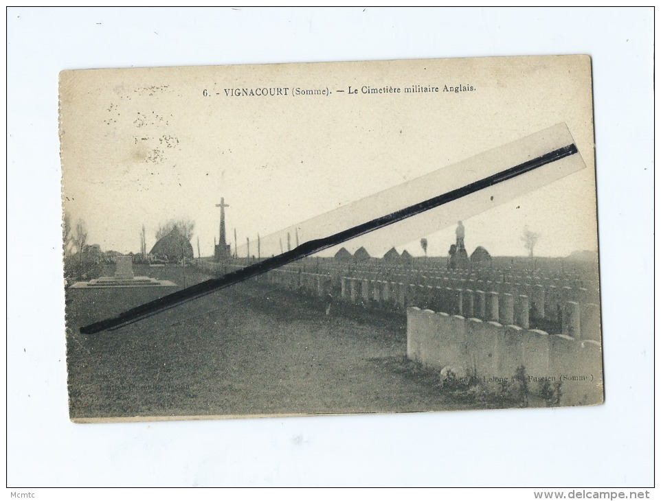 CPA Provenant D´un Carnet  -  Vignacourt  - Le Cimetière Militaire Anglais - Vignacourt