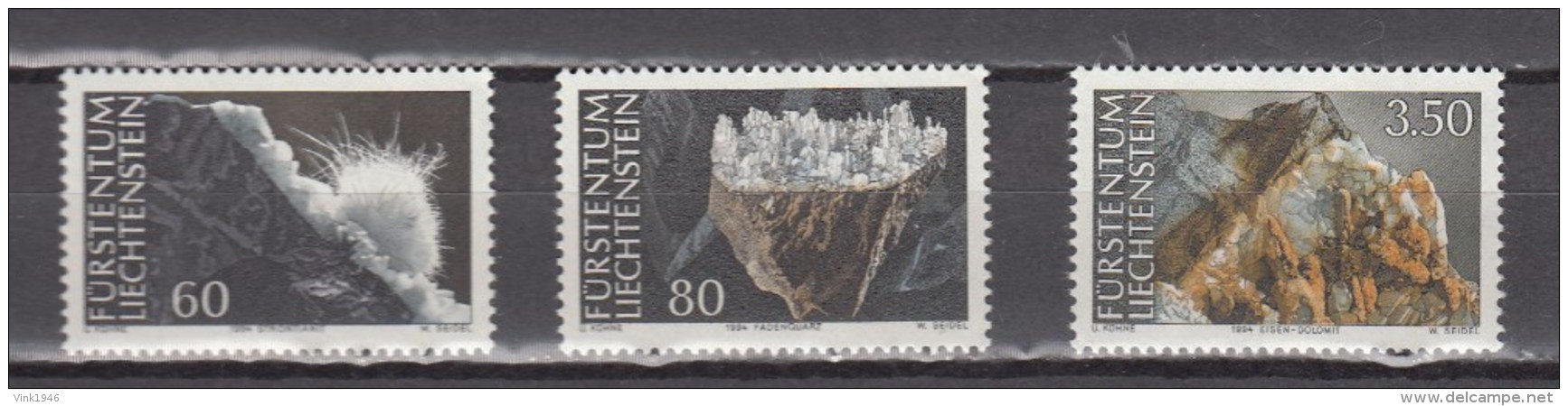 Liechtenstein 1994,3V,set,mineralen,minerals,mineralien,minéraux,minerales,mineraliMNH/Postfris(A2899) - Mineralen