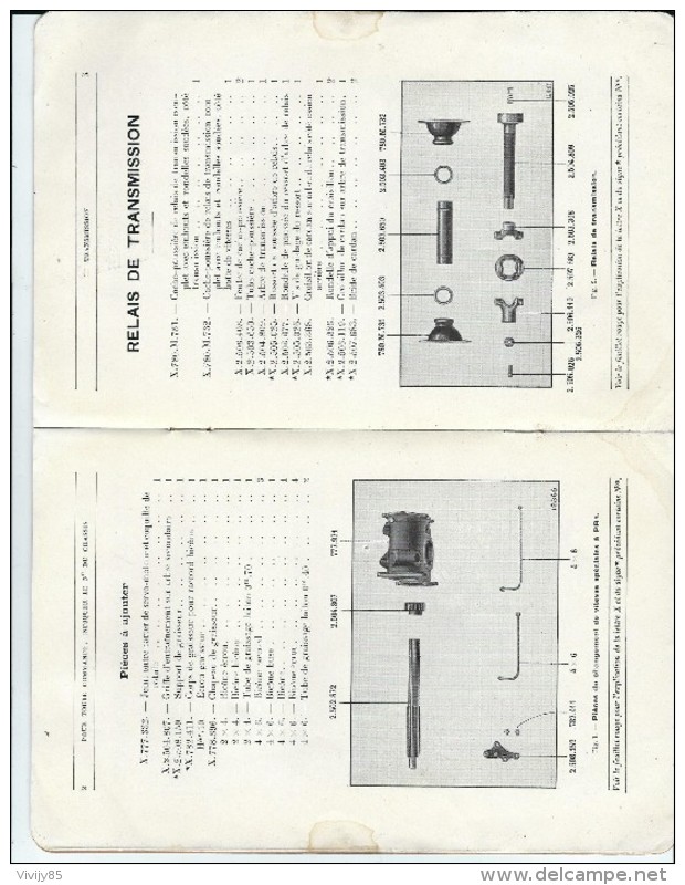 92 - BILLANCOURT- RENAULT - Catalogue De Pièces De Rechange Camionnette 10cv Type PR 4 - Matériel Et Accessoires