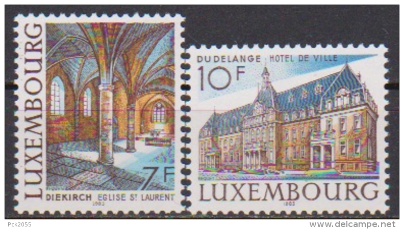 Luxemburg 1983 MiNr.1081 - 1082 **postfrisch Bauwerke ( 3579 ) - Ongebruikt