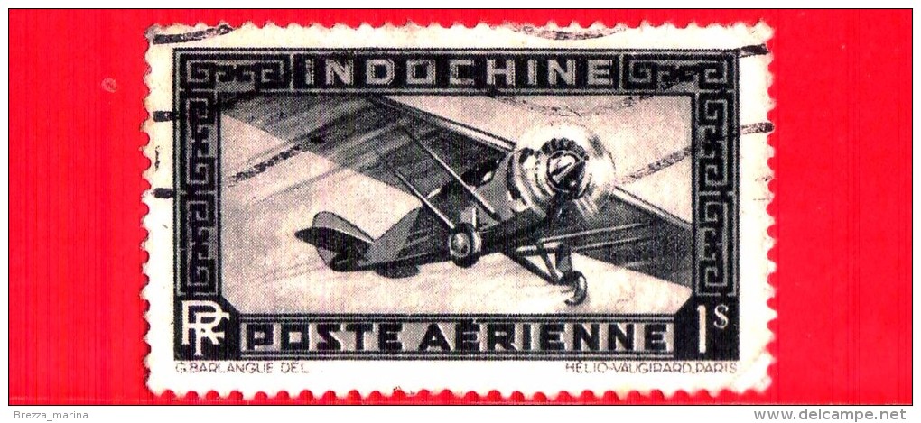 INDOCINA - Indo-Chine - Usato - 1933 - Francobolli Di Posta Aerea Con Dicitura RF - 1 - Poste Aérienne
