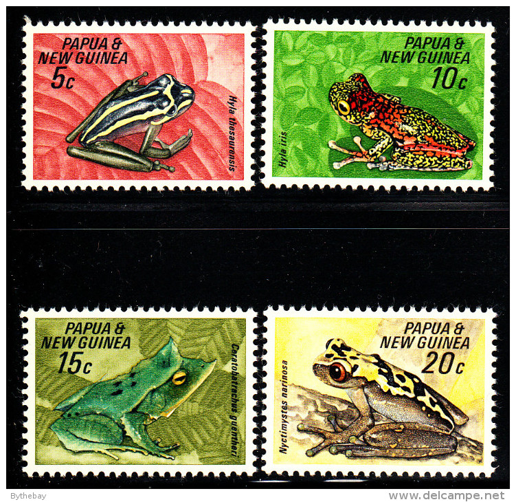 Papua New Guinea MNH Scott #257-#260 Set Of 4 Frogs: Tree, Swamp - Grenouilles