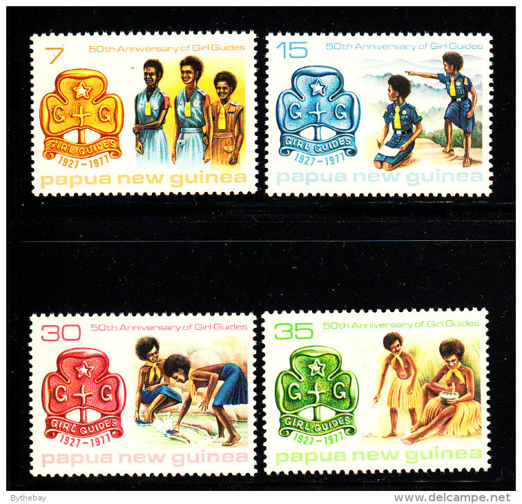 Papua New Guinea MNH Scott #470-#473 Set Of 4 50th Anniversary Girl Guides - Papouasie-Nouvelle-Guinée